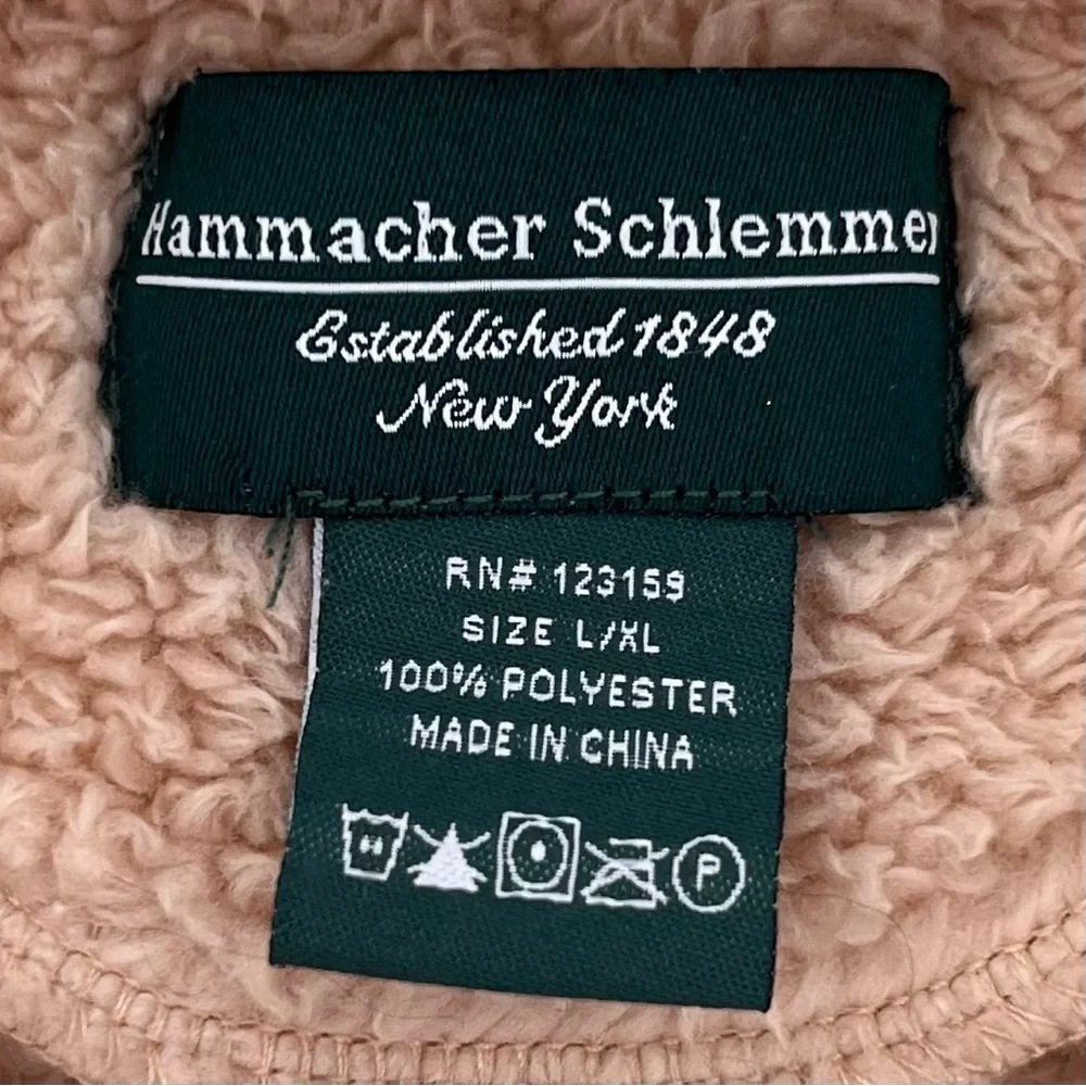 Hammacher Schlemmer Womens Robe L/XL Executive Sherpa Hyge Cozy Luxury Old Money